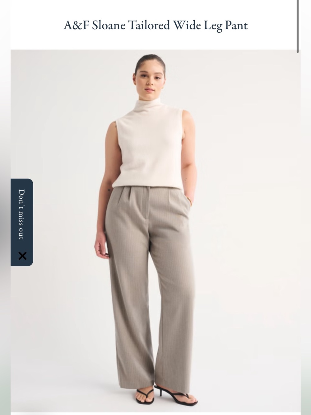 Abercrombie & Fitch Tailored Straight Trousers in Sand (light taupe)